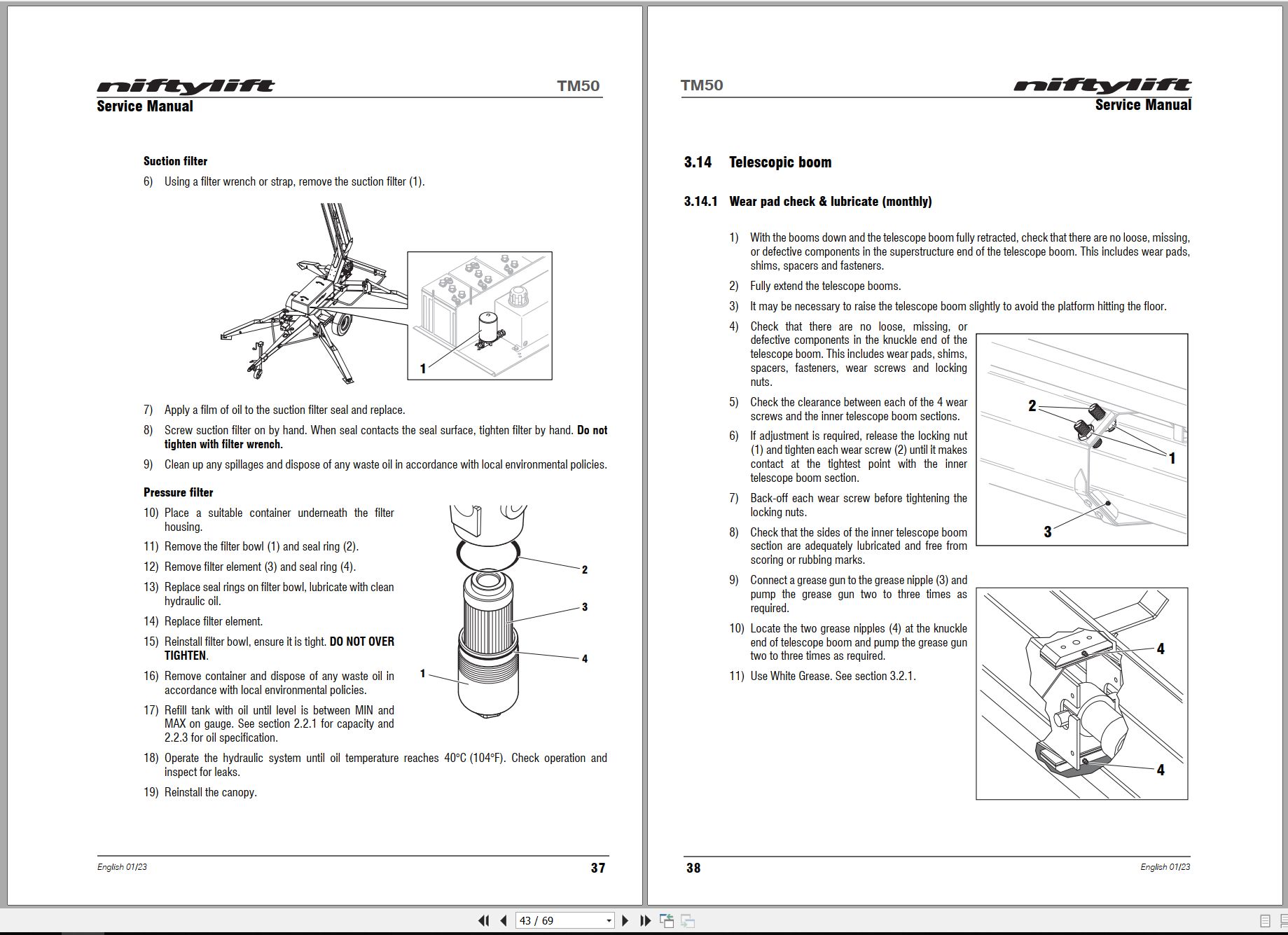 NIFTYLIFT Towable Boom Lifts TM50 57219 Operating Service Parts Manual And Diagram 2025 (2)