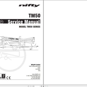NIFTYLIFT Towable Boom Lifts TM50 58728 Operating Service Parts Manual And Diagram 2025 (1)