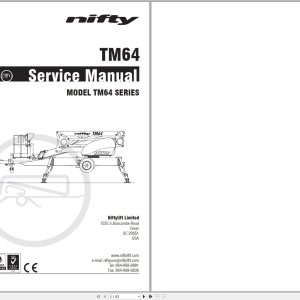 NIFTYLIFT Towable Boom Lifts TM64 52414 Operating Service Parts Manual And Diagram 2022 (1)