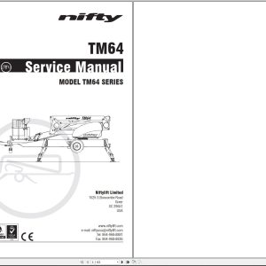 NIFTYLIFT Towable Boom Lifts TM64 55045 Operators Service Manual Diagram 2023 (1)