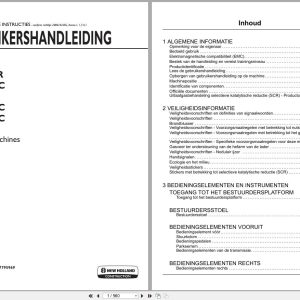 New Holland Backhoe Loader B100C to B115CTC Operation Maintenance Manual 47795969 2017 NL (1)