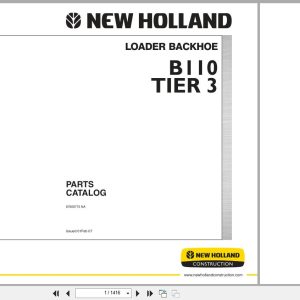 New Holland Backhoe Loader B110 Tier 3 Parts Manual 87659775NA 2007 (1)