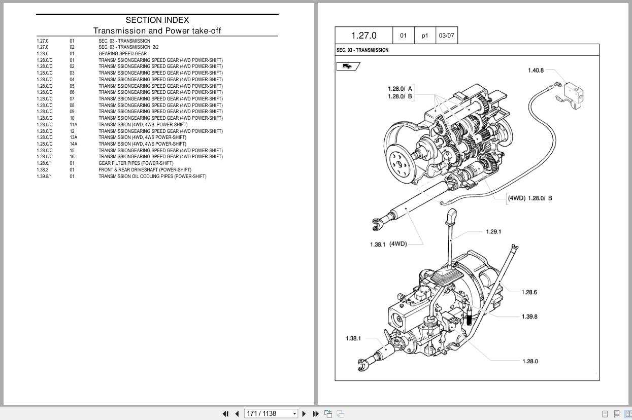 New Holland Backhoe Loader B115 Tier 3 Parts Catalog 87659776NA 2007 (2)