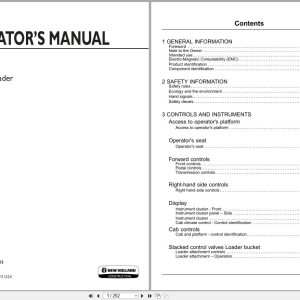 New Holland Backhoe Loader B80B Operators Manual 90389552 2020 (1)