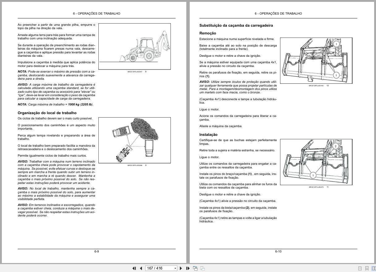 New Holland Backhoe Loader B90B B95B B110B Operators Manual 47493003 2017 BR (2)