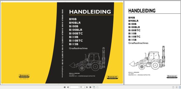 New Holland Backhoe Loader B90B To B115B Operation Maintenance Manual 84563404 2011 Nl (1)