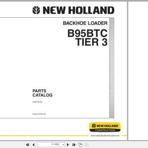 New Holland Backhoe Loader B95BTC Tier 3 Parts Manual 87659790NA 2008 (1)