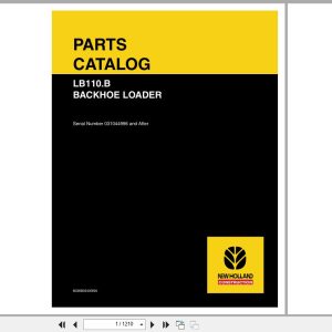 New Holland Backhoe Loader LB110.B Parts Catalog 6036803400NA 2004 (1)