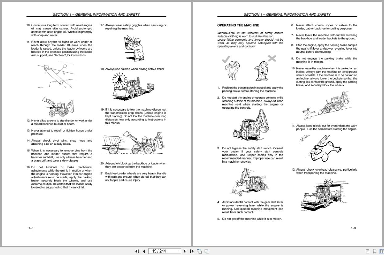 New Holland Backhoe Loader LB75.B to LB115.B Operators Manual 6045419100 (2)