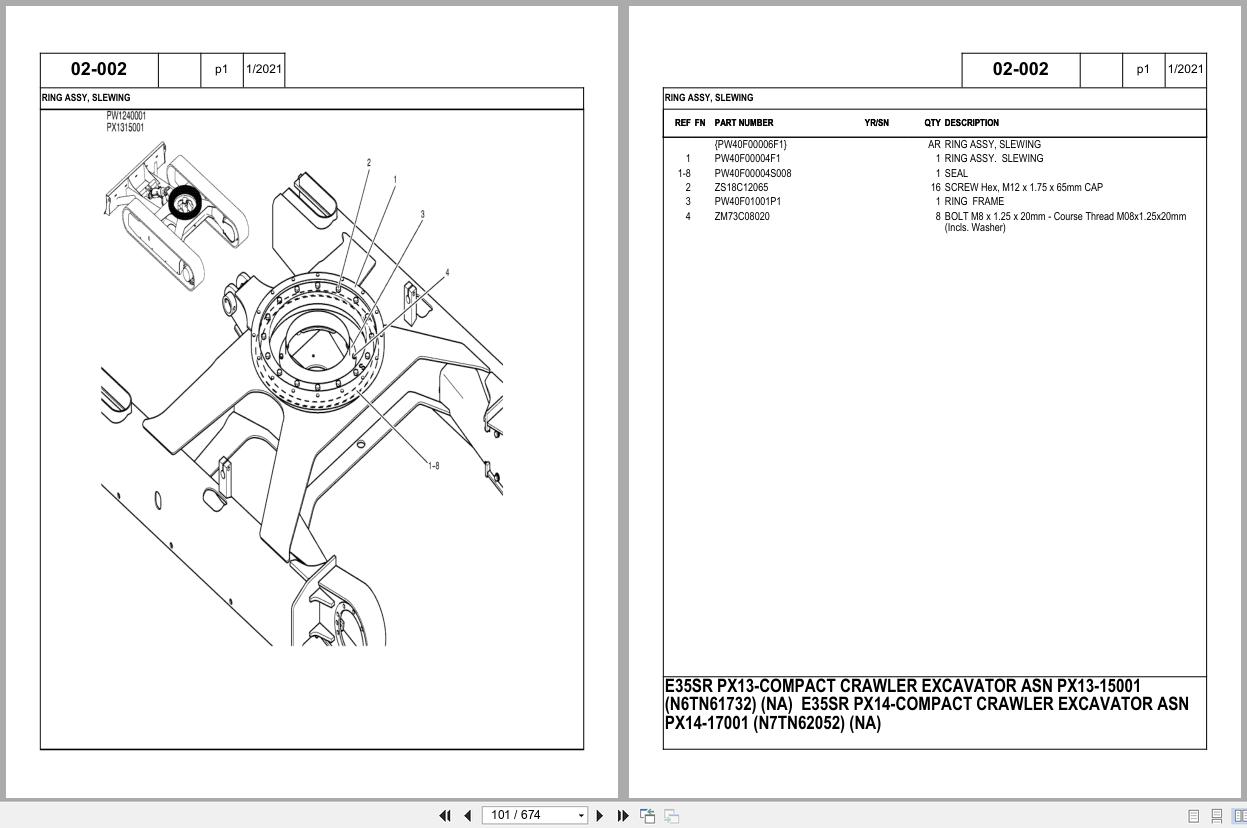 New Holland Compact Excavator E35BSR Parts Catalog S3PX00025ZE01NA 2014 (2)