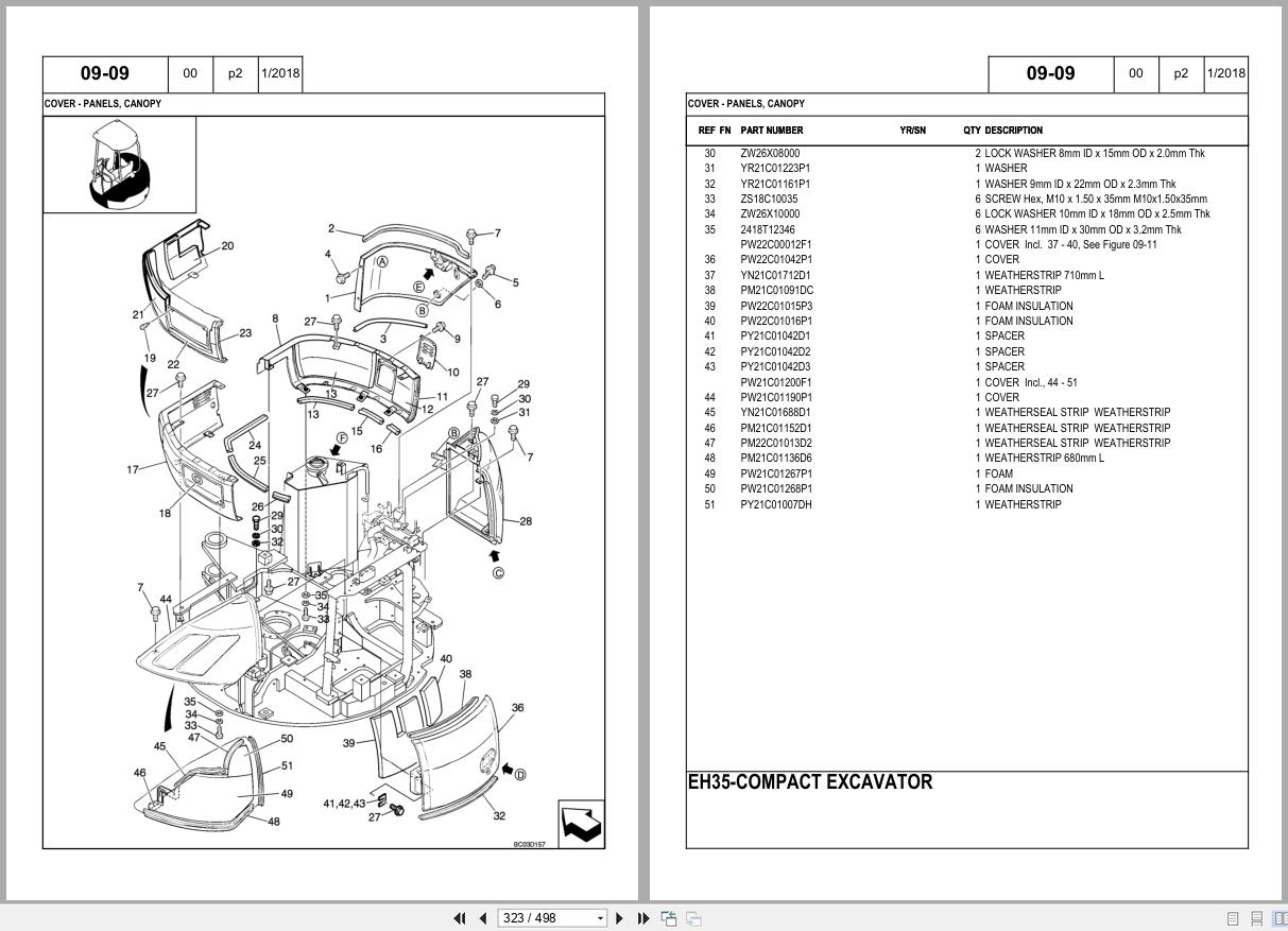 New Holland Compact Excavator EH35 Parts Manual 7 9330NA 2016 (2)