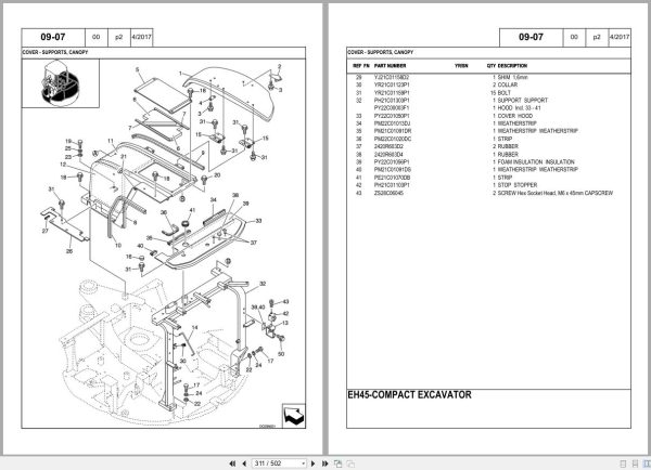 New Holland Compact Excavator Eh45 Parts Manual 7 9340Na 2016 (2)