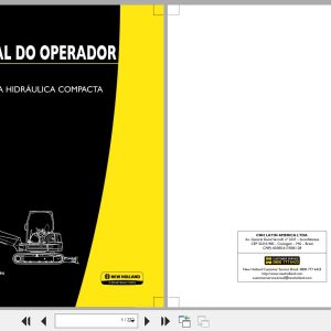New Holland Compact Hydraulic Excavator E27B Operators Manual 47514794 2013 BR 1 1.jpg