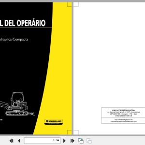 New Holland Compact Hydraulic Excavator E27B Operators Manual 47514848 2013 BR 1 1.jpg