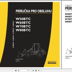 New Holland Compact Wheel Loader W50BTC to W80BTC Operators Manual 84279999 2010 CZ (1)