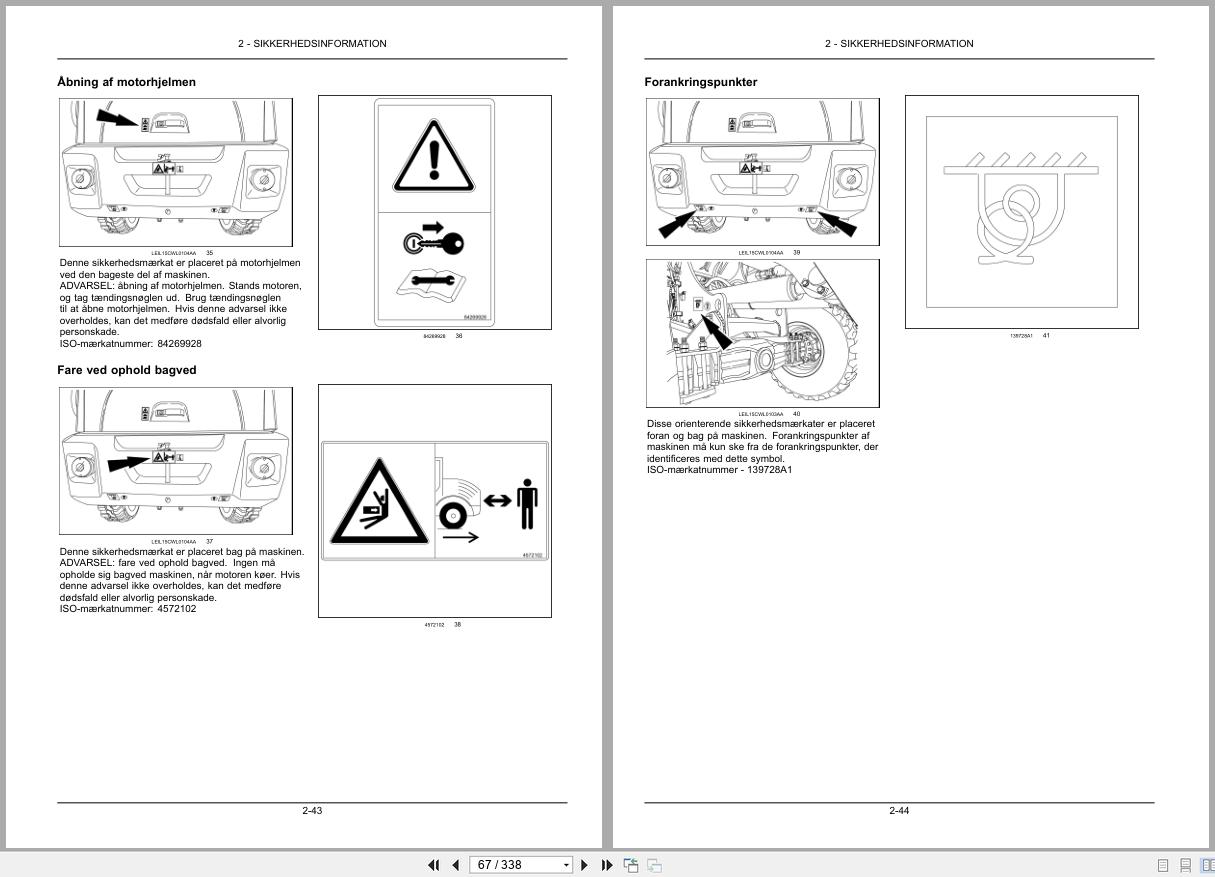 New Holland Compact Wheel Loader W50C W60C W70C W80C Instruction Manual 47915662 DK (2)