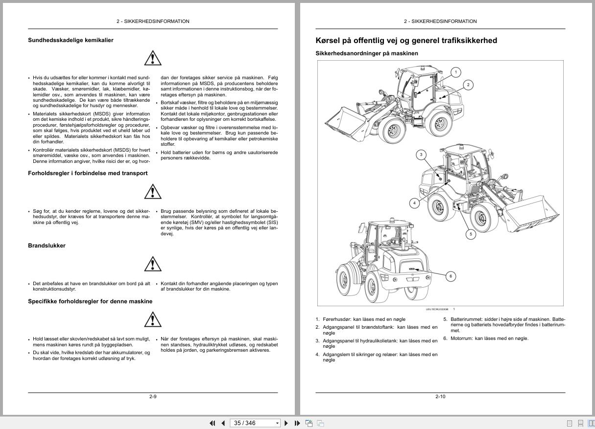 New Holland Compact Wheel Loader W50C W60C W70C W80C Stage IIIB Instruction Manual 47956162 DK (2)