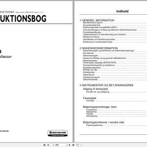 New Holland Compact Wheel Loader W50C W60C W70C W80C Stage IIIB Instruction Manual 51443182 DK (1)