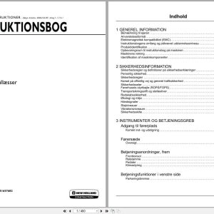 New Holland Compact Wheel Loader W50C W60C W70C W80C Stage V Instruction Manual 51657682 DK (1)