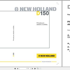 New Holland Crawler Dozer D150 Operation Maintenance Manual 6043503500 2005 CZ (1)