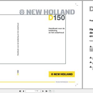 New Holland Crawler Dozer D180 Operation And Maintenance Manual 6043502600 2005 NL (1)