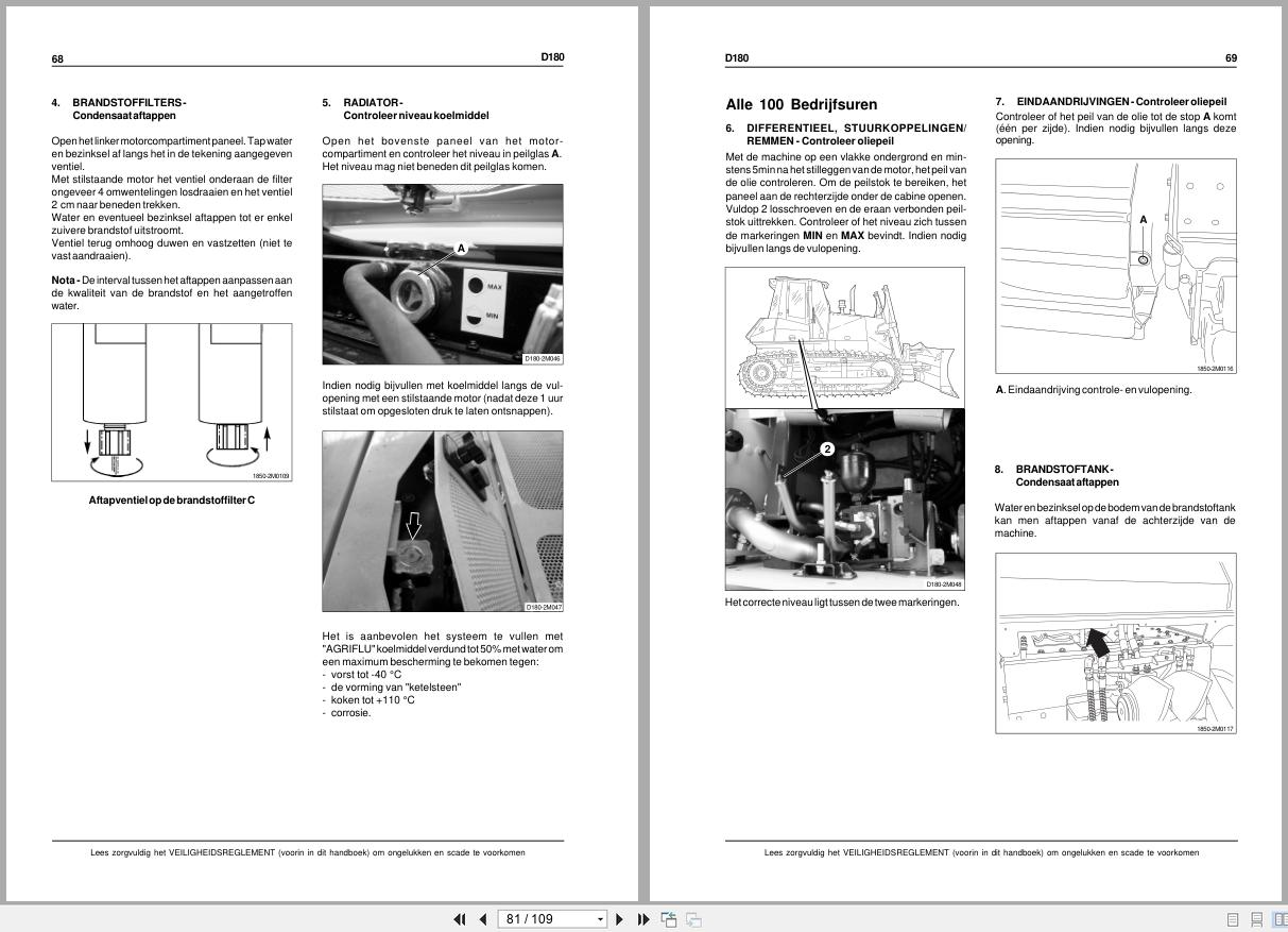 New Holland Crawler Dozer D180 Operation And Maintenance Manual 6043504700 2005 NL (2)