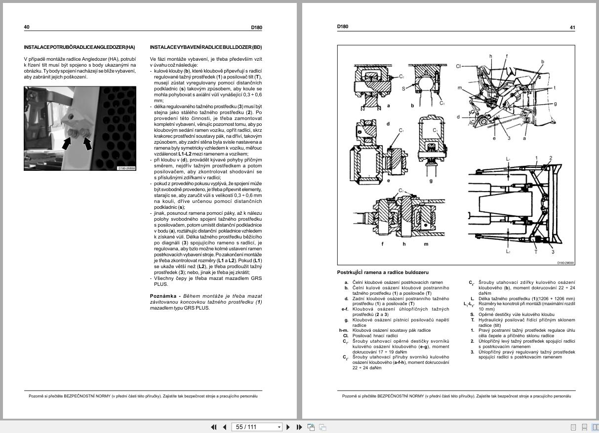 New Holland Crawler Dozer D180 Operation Maintenance Manual 6043505600 2005 CZ (2)