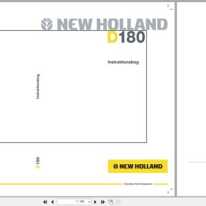 New Holland Crawler Dozer D180 Operators Manual 6043504900 2005 DK (1)