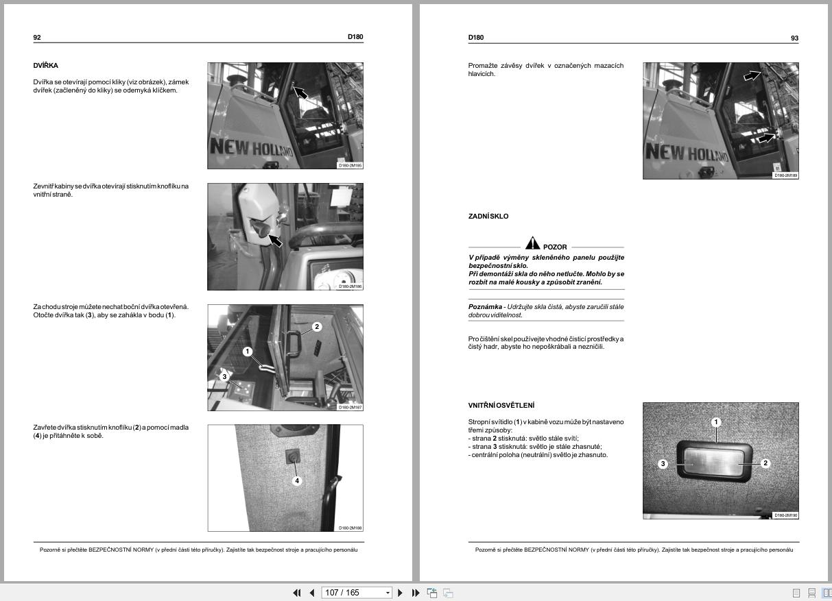 New Holland Crawler Dozer D180 Tier 3 Operation Maintenance Manual 84266508 2009 CZ (2)