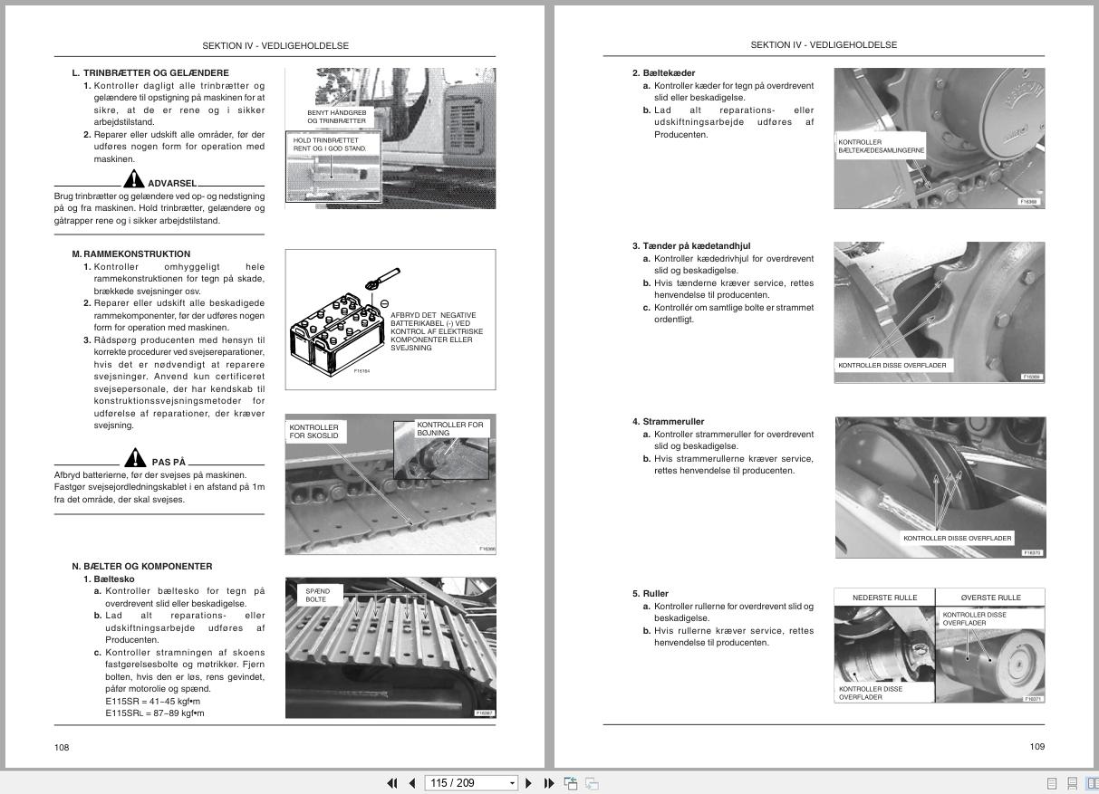 New Holland Crawler Excavator E115SR Operators Manual 6042154400 2005 DK (2)