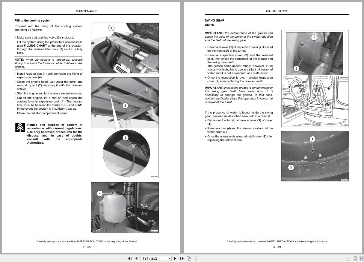 New Holland Crawler Excavator E135B ROPS Tier III Operators Manual 84268535 2010 (2)