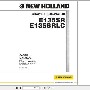 New Holland Crawler Excavator E135SR E135SRLC Parts Catalog S3YY00018ZE09NA 2007 (1)