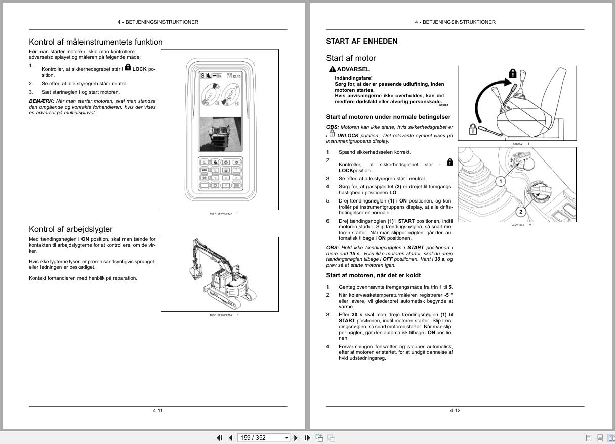 New Holland Crawler Excavator E140CSR Operators Manual 47399271 2012 DK (2)