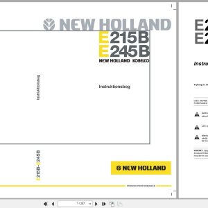 New Holland Crawler Excavator E215B E245B Operators Manual 87618864 2006 DK (1)
