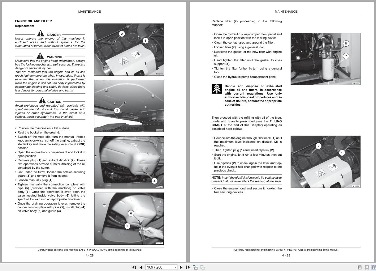 New Holland Crawler Excavator E215B E245B ROPS Tier 3 Operators Manual 84267568 2010 (2)