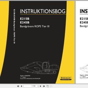 New Holland Crawler Excavator E215B E245B Tier III Operators Manual 84267581 2010 DK (1)