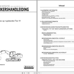 New Holland Crawler Excavator E215C E245C Operation Maintenance Manual 84565159 2012 NL (1)