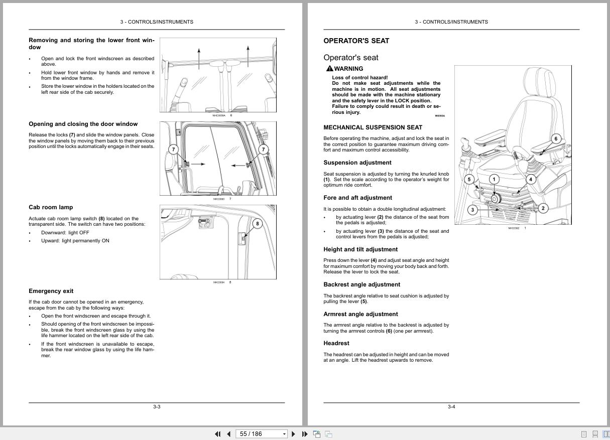 New Holland Crawler Excavator E215C E245C Operators Manual 84553751 2012 (2)