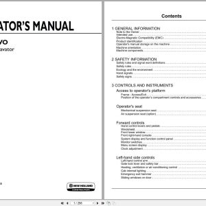 New Holland Crawler Excavator E385C EVO Operators Manual 48016685 2016 (1)