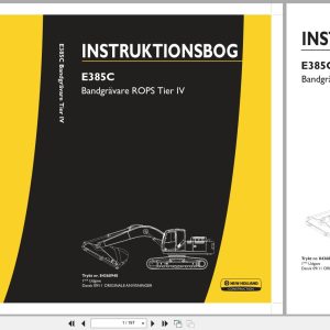 New Holland Crawler Excavator E385C Tier 4 Operators Manual 84360940 2011 DK (1)