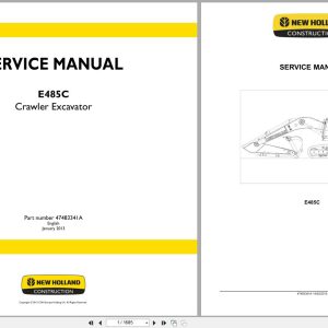 New Holland Crawler Excavator E485C Service Manual 47483341A 2013 (1)
