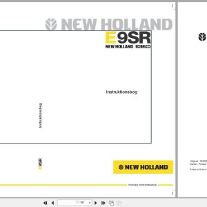 New Holland Crawler Excavator E9SR Operators Manual 6042139700 2005 DK (1)