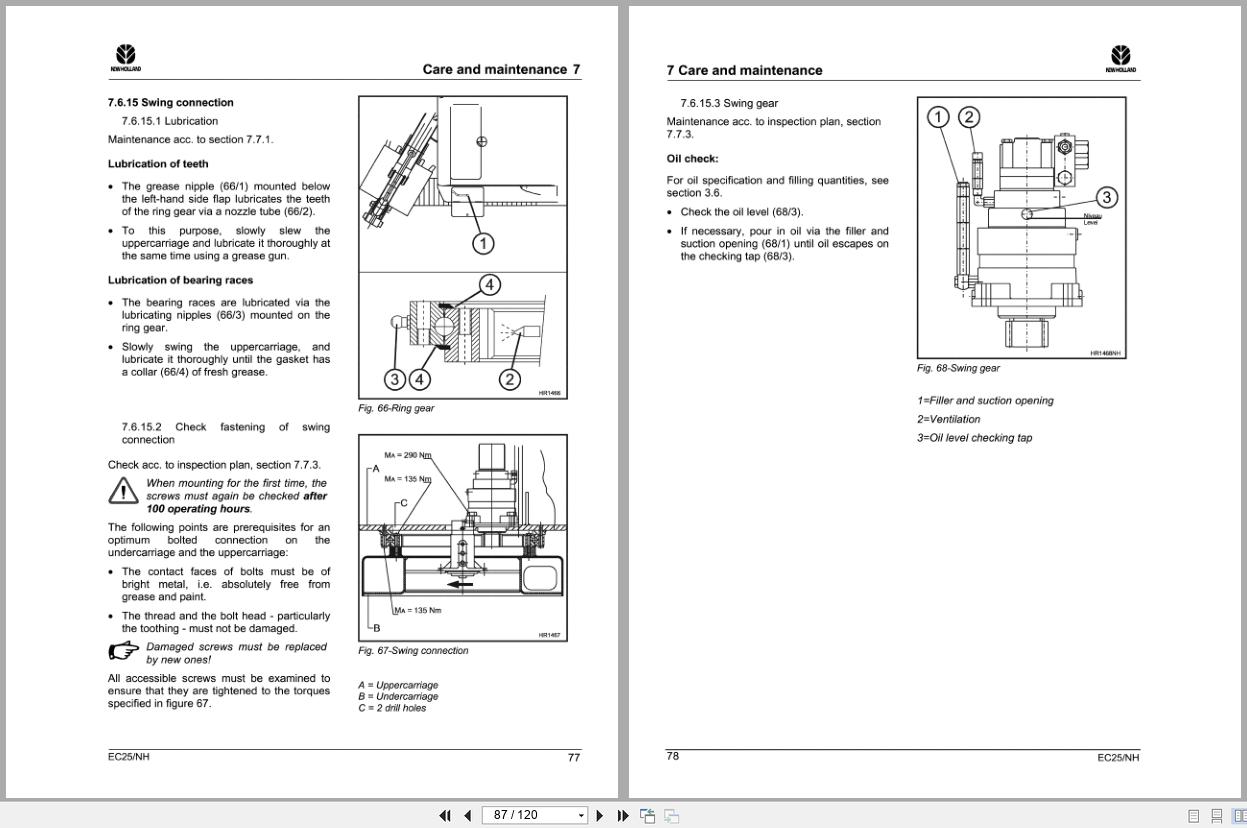 New Holland Crawler Excavator EC25 Operators Manual 73185762 (2)