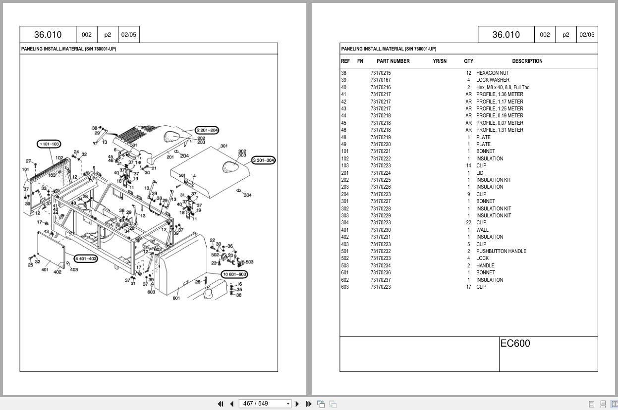 New Holland Crawler Excavator EC600 Parts Manual 73179400NA 2006 (2)