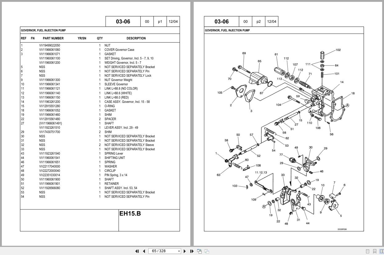 New Holland Crawler Excavator EH15.B Parts Manual S3PE00004ZE01NA 2004 (2)