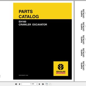 New Holland Crawler Excavator EH160 Parts Catalog YM91ZU0003F1 01NA 2004 (1)