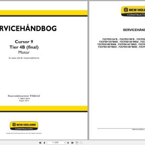 New Holland Engine F2CFE613AB to F2CFE614GB003 Service Manual 47606163 2014 DK (1)