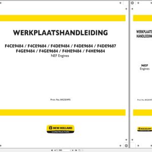 New Holland Engine F4CE9484 to F4HE9684 Workshop Manual 84250495 2009 NL (1)