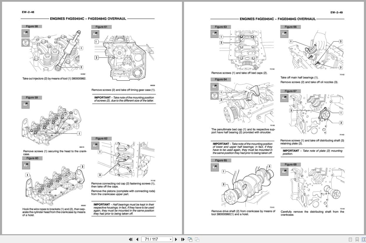 New Holland Engine F4GE0484G F4GE0454C Repair Manual 6036711100 (3)