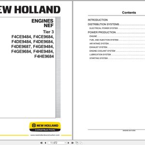 New Holland Engine NEF F4CE9484 to F4HE9684 Service Manual 84250493 2009 (1)